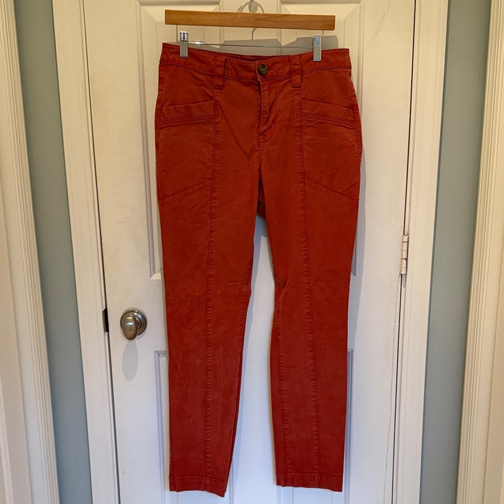 CAbi Red Straight Leg Pants